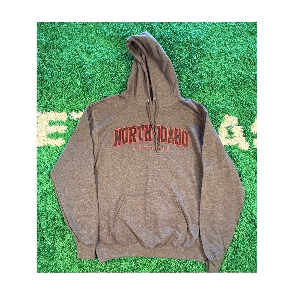 Champion Hoodie Mens Large Gray Excellent North Idaho College Pullover